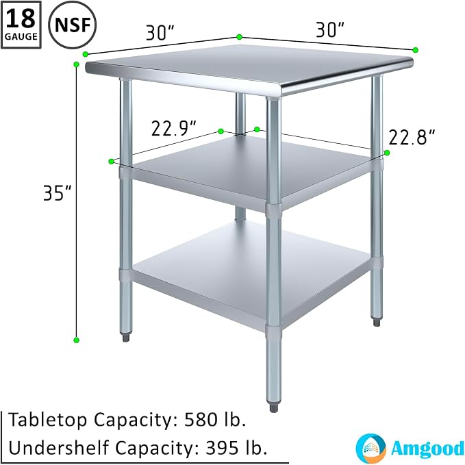 AmGood Stainless Steel Work Table - Image 3