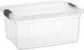 Superio Clear Storage Box with Lid, 11 Quart Plastic Container Bins by Superio