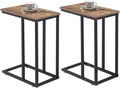 VECELO C Shaped End Side Table for Sofa Couch and Bed Snack TV Tray for Living by VECELO
