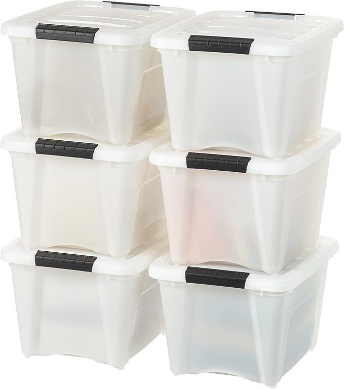 IRIS USA 19 Qt Stackable Plastic Storage Bins by Unknown