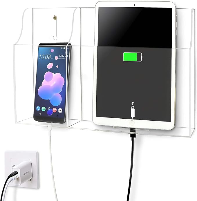 Clear Wall Tablet Holder Acrylic Wall Mounted Phone Holder - Image 8