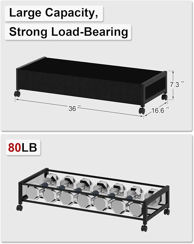 2 Pack Under the Bed Storage Containers, 36 inch Long Underbed Storage - Image 3