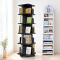 MHOM Black Rotating Bookshelf, 360 Display 5 Tier Rotating Bookshelf Tower by MHOM