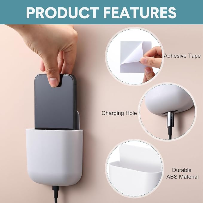 Kathfly 6 Pcs Remote Control Holders Wall Mount Self Adhesive Remote Holder - Image 3