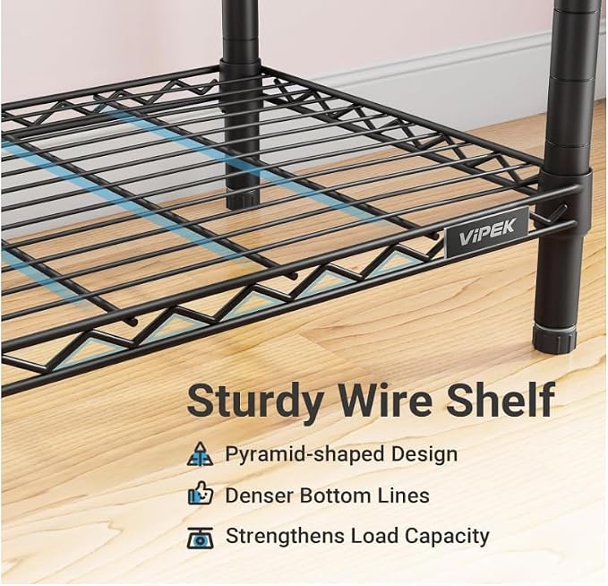 VIPEK X20 Expandable Metal Clothing Rack Adjustable from 3'3" to 4'8" Heavy - Image 9