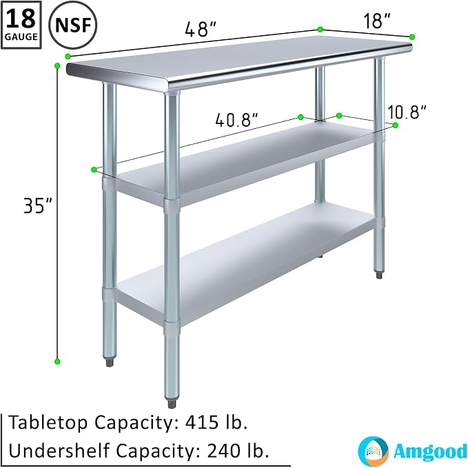 AmGood Stainless Steel Work Table - Image 3