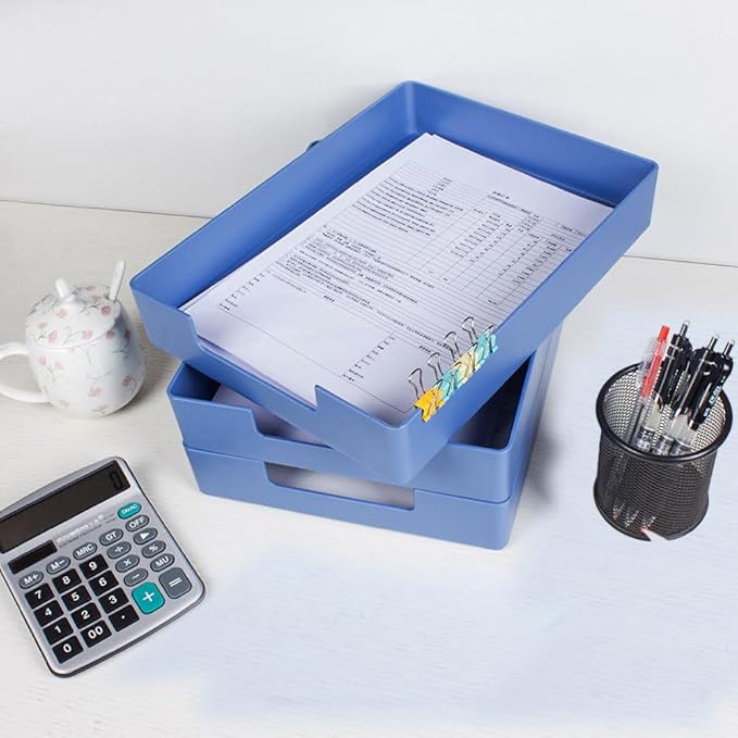 Letter-Size Tray, Desk Drawer Organizer, A4 Plastic Paper Tray - Image 2
