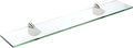 Spancraft Glass O-12x18-Brushed Steel Oriole Glass Shelf, Brushed Steel by Spancraft
