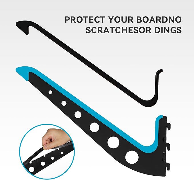 3 Board Surf Rack Wall Mount for Surfboard, Snowboard Storage Adjustable Wall - Image 4