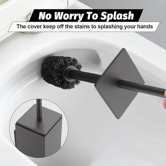 BGL Toilet Brush and Holder Set Gun Grey Wall Mounted - Image 6