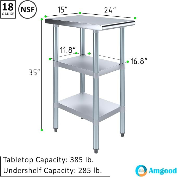 AmGood Stainless Steel Work Table - Image 3