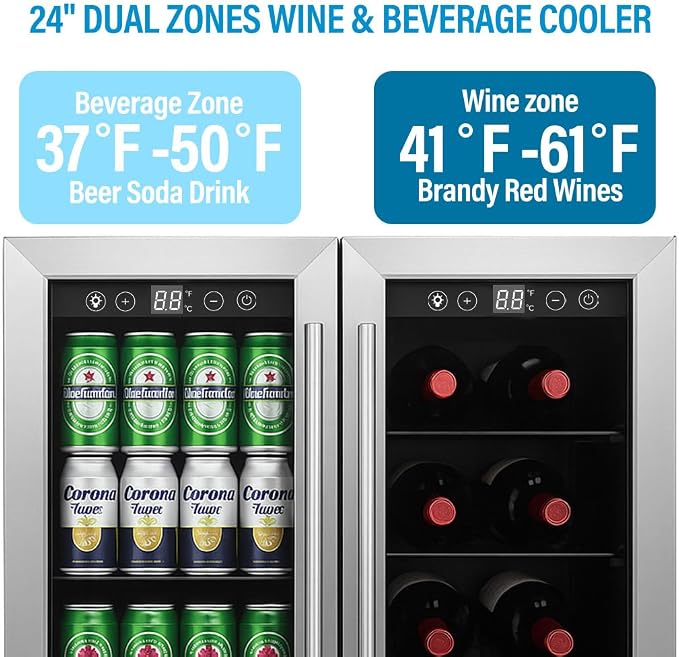 Beverage Refrigerator Cooler, 190 Can Mini Fridge Glass Door - Image 3