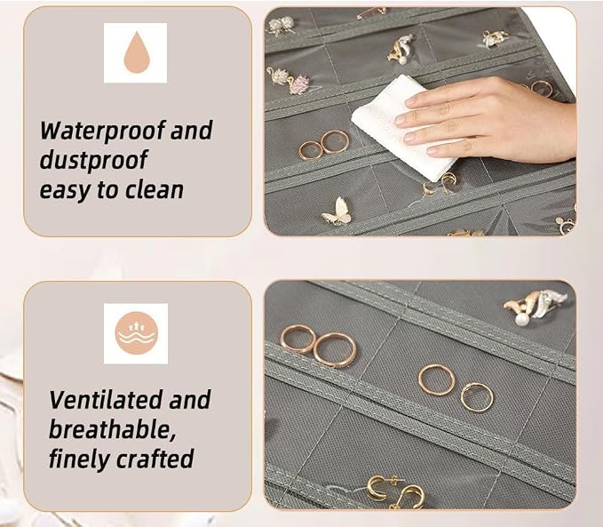 Hanging Jewelry Organizer Storage Earring Jewelry Storage Bag - Image 7