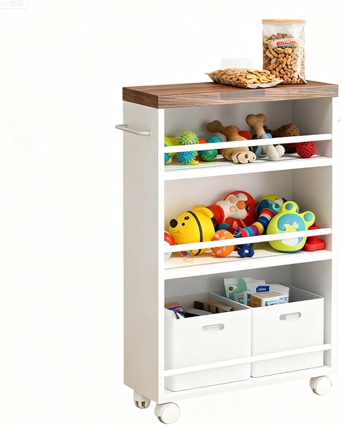 Slim Rolling Storage Cart by Unknown