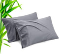 TELUS Dark Grey Pillow Cases King Size 2 Pack, Bamboo Rayon Cooling Pillowcases by TELUS