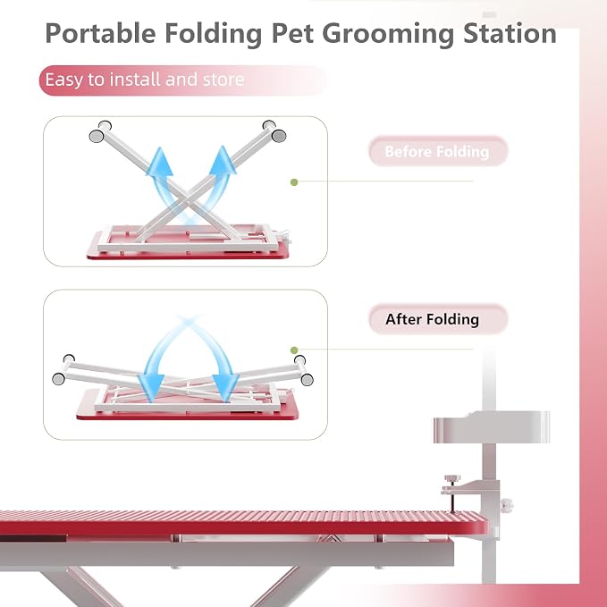 VFK 47" Adjustable Dog Grooming Table - Image 6