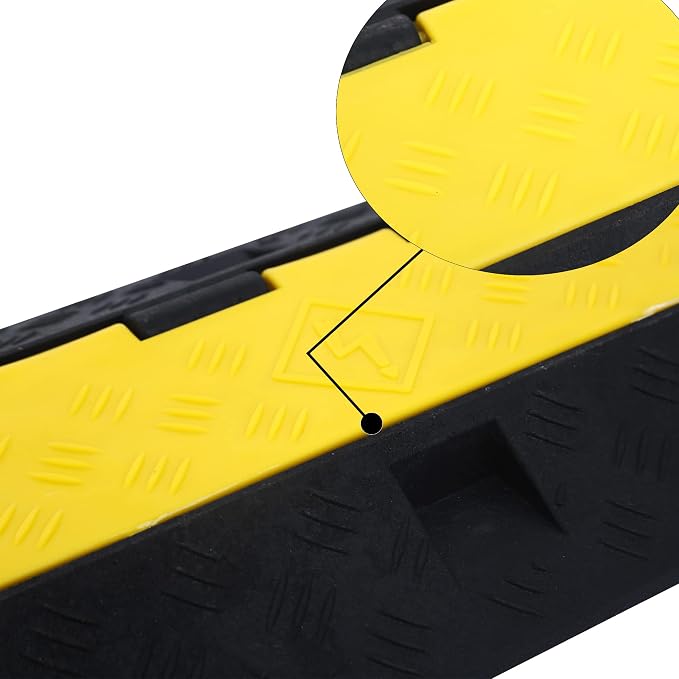 Cable Ramp Cable Protector Ramps Wire Hose Protective 2 Channel Traffic Rubber - Image 6