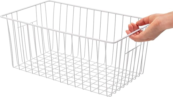 Large Wire Storage Baskets Freezer Organizer Baskets, Farmhouse Metal Wire - Image 4