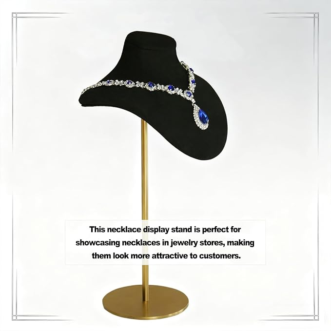 Necklace Display Stand For Selling Velvet Chain Jewelry Bust Holder Organizer - Image 7