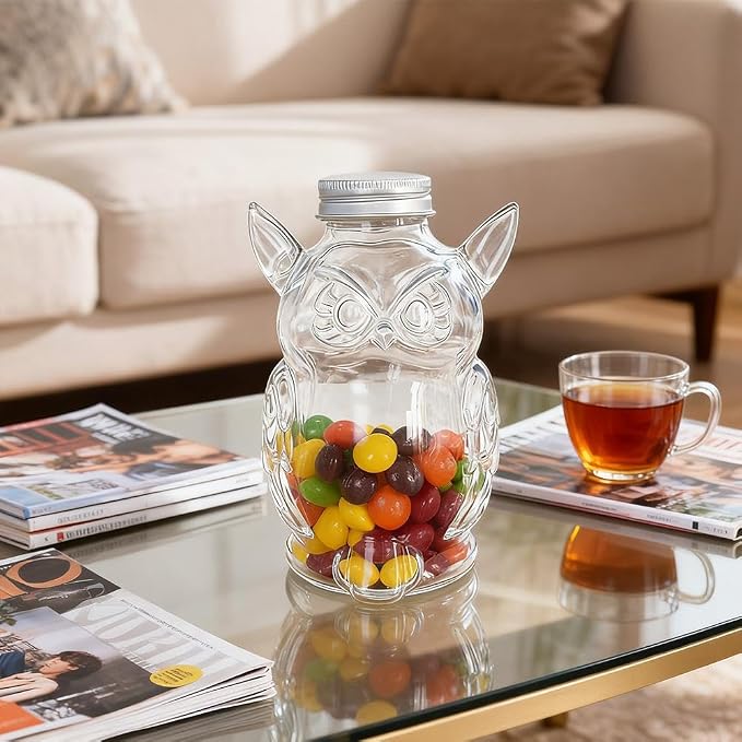 Owl Treat Jar, Airtight Glass Snack Container - Image 5