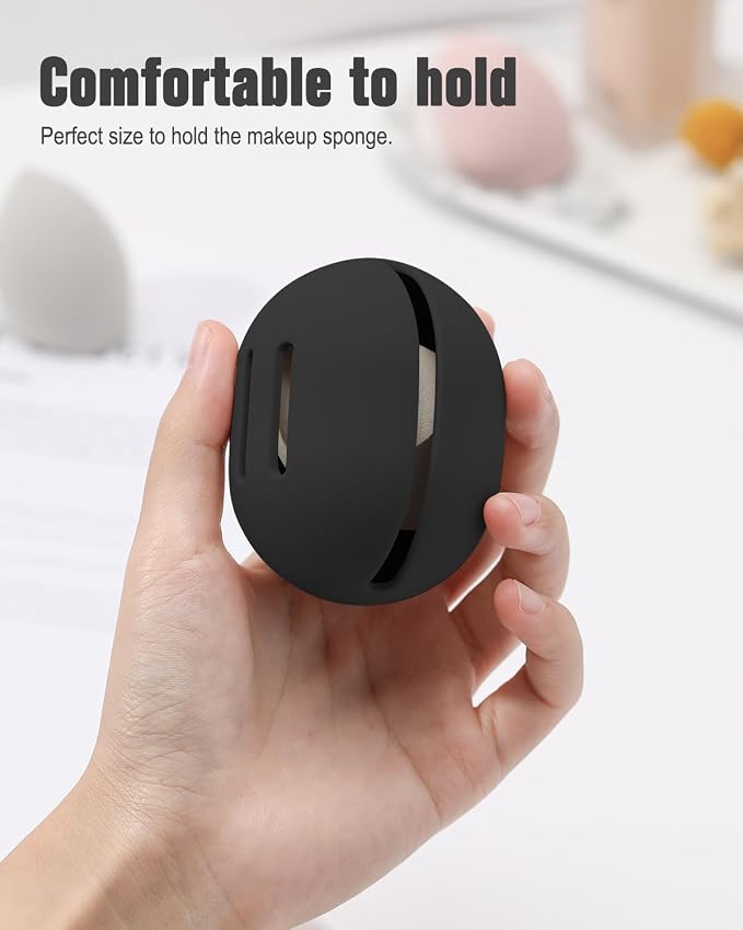 FERYES 2 PCS Makeup Sponge Holder – Shatterproof Eco-Friendly Silicone Beauty - Image 6