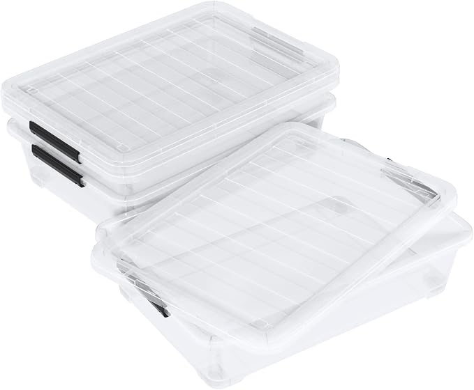 20 Quart Clear Plastic Under Bed Storage Boxes - Image 6
