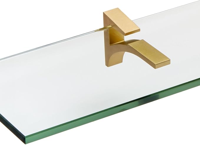 Spancraft Glass C-12x14-Brushed Bronze Cardinal Glass Shelf, Brushed Bronze - Image 2
