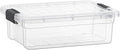 Superio Clear Storage Box with Lid, 2.3 Quart Plastic Container Bins by Superio