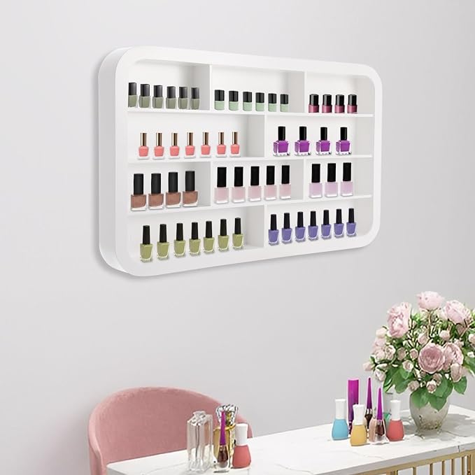 Wall Mounted Nail Polish Racks 4 Tier Hanging Nail Polish Storage Holder - Image 6