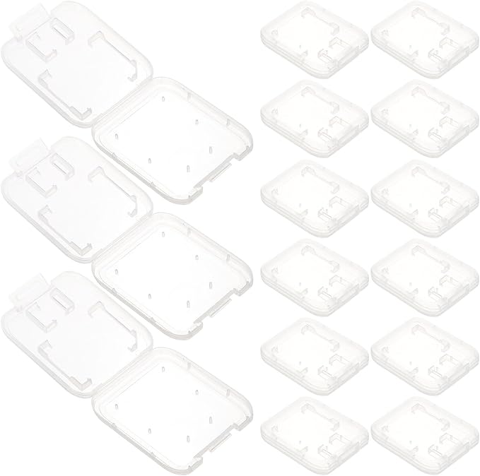 GALPADA 24pcs 24pcs Transparent Memory Card Storage Organizer Case by GALPADA