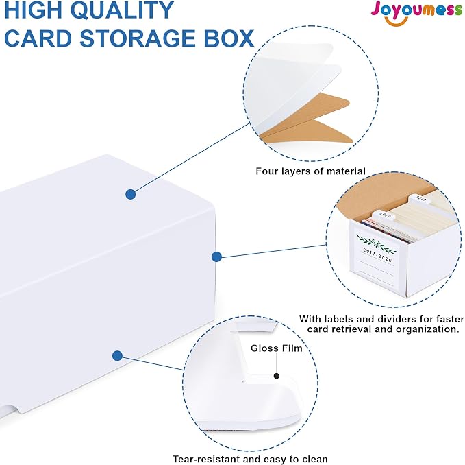 Trading Card Storage Box with Dividers, Cardboard Cards Organizer Box - Image 3