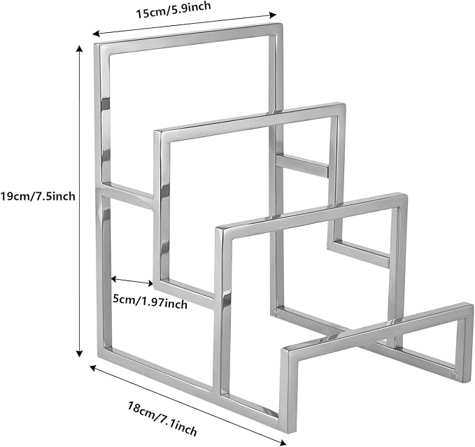 Clutch Purse Display Stand, 3 Layer Stainless Steel Wallet Display Stand Clutch - Image 2