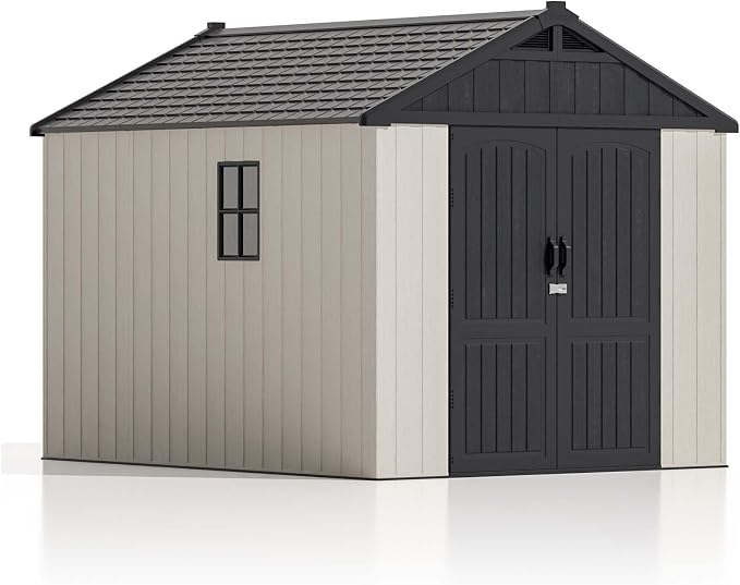 Patiowell 8x10 FT Plastic Shed Outdoor Storage Shed - Image 9