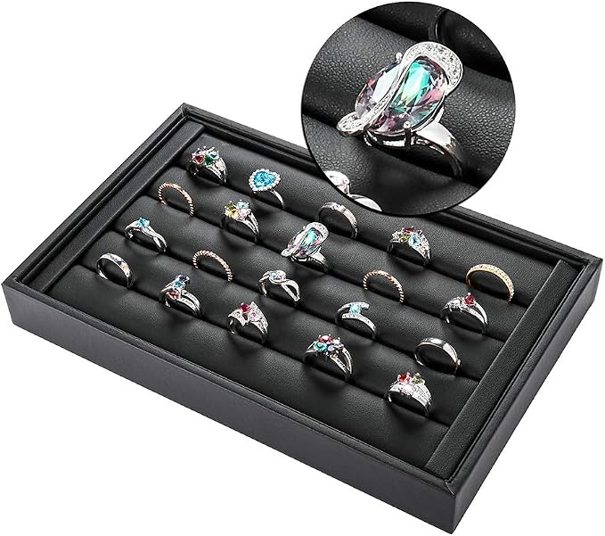 Valyria Velvet 5 Slots Ring Earrings Trays Showcase Display Jewelry Organizer - Image 3