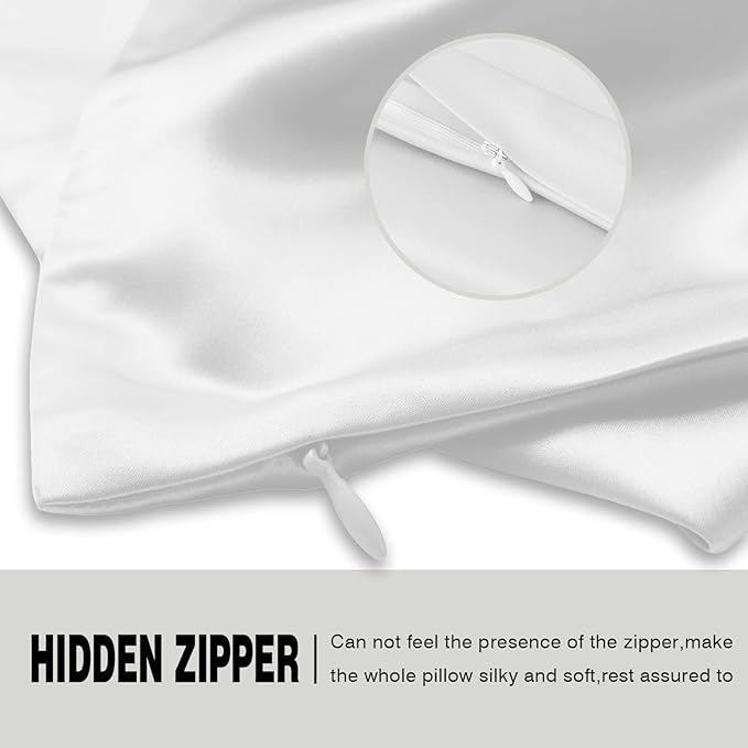 Silk Pillowcase for Hair and Skin, Breathable and Sliky 100% Queen Silk Pillow - Image 4