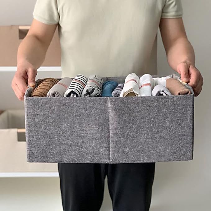 Storage Bin for Shelves Rectangle Closet Baskets Foldable Box - Image 5