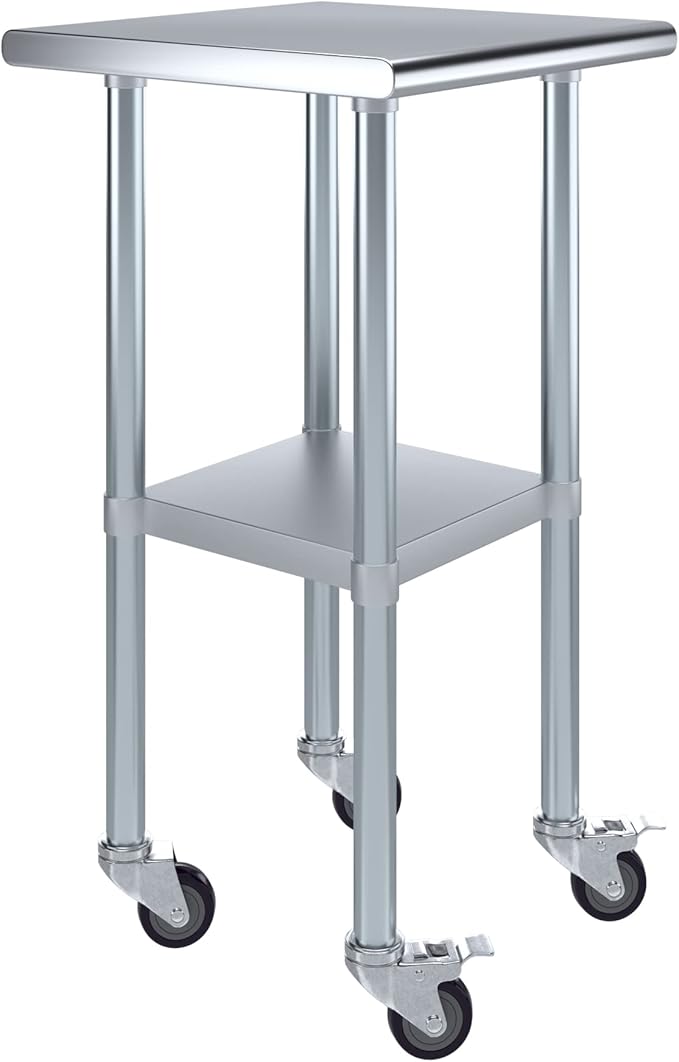 AmGood 20" x 20" Stainless Steel Work Table by AmGood