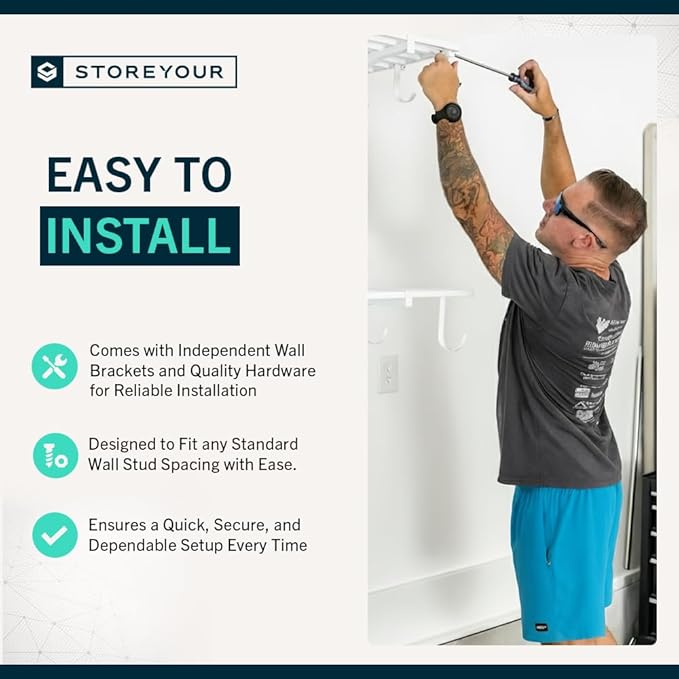StoreYourBoard Heavy Duty Garage Shelf Wall Mount 1ft x 4ft – Wall-Mounted - Image 3