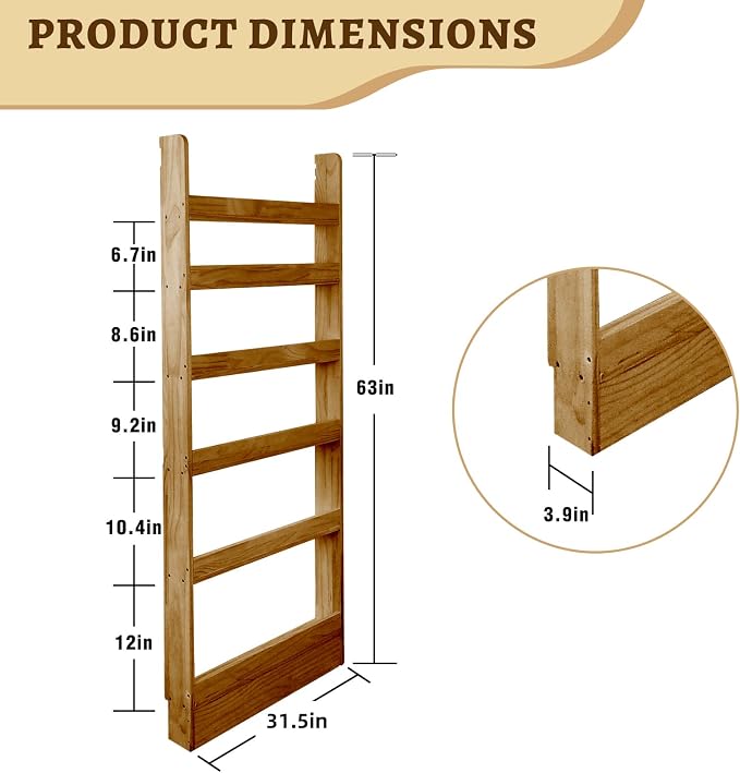 Behind Door Bookshelf Organizer - Image 2