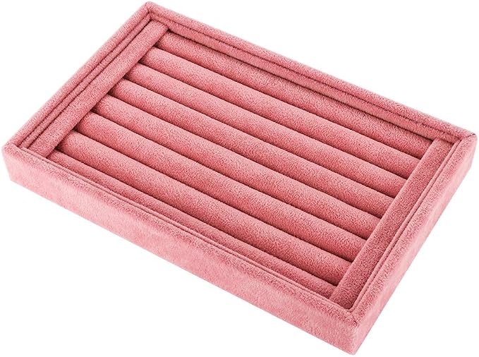 Valyria Velvet 7 Slots Ring Earrings Trays Showcase Display Jewelry Organizer by Valyria