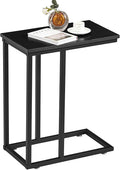 VECELO C Shaped End Side Table for Sofa Couch and Bed Snack TV Tray for Living by VECELO