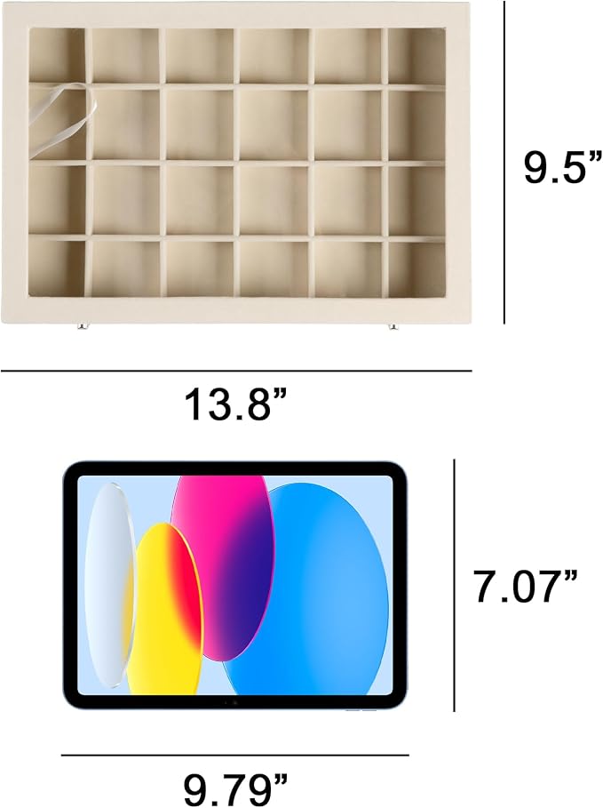 Frebeauty 24 Grid Earring Holder Organizer Tray, Jewelry Organizers and Storage - Image 3