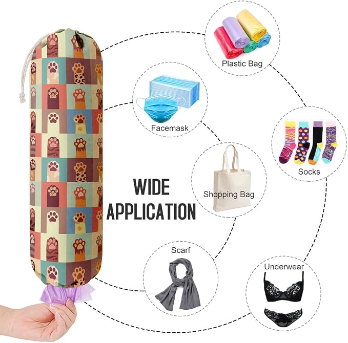 Cat Pattern Grocery Bags Holder Organizer - Image 4