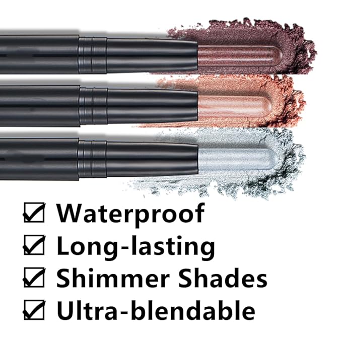 Caramel Eyeshadow Stick Makeup, Cream Shimmer Eye Shadow Pencil, Hypoallergenic - Image 2