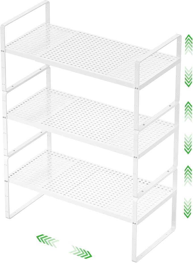 Expandable Cabinet Storage Shelf Stackable Organizer Rack by SOFRON