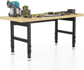 60'' Adjustable Workbench Table, Metal Tool Bench Work Bench by Unknown