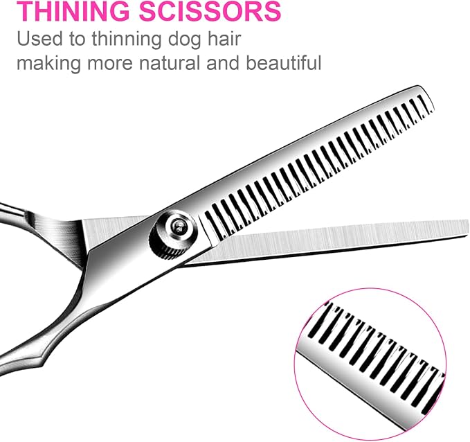 6 in1 Professional Dog Grooming Scissors Kit, Dog Shears - Image 3