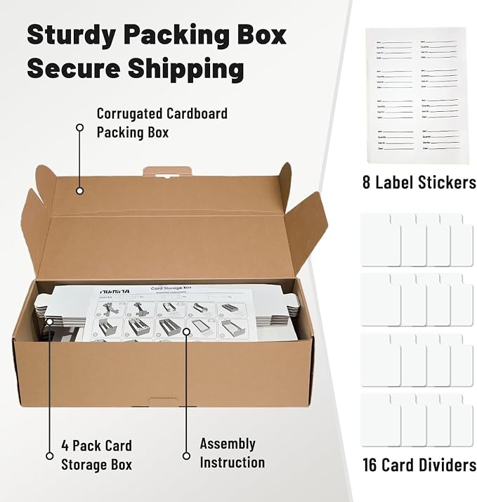 NUMINA 4 Pack 1800 Card High Capacity Storage Box - Image 6
