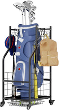 Golf Organizer for Garage, 3 Bag Golf Bag Holder Stand by Unknown