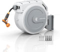 Giraffe Tools Retractable Garden Hose Reel, 5/8 in x 90 ft Heavy Duty Hose Reel by GiraffeTools